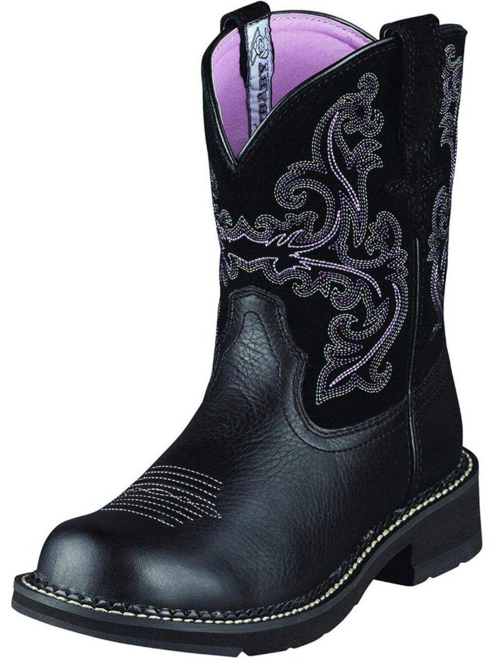 Women’s Black Deertan Fatbaby Western Cowboy Boots Casual Cowgirl Boots